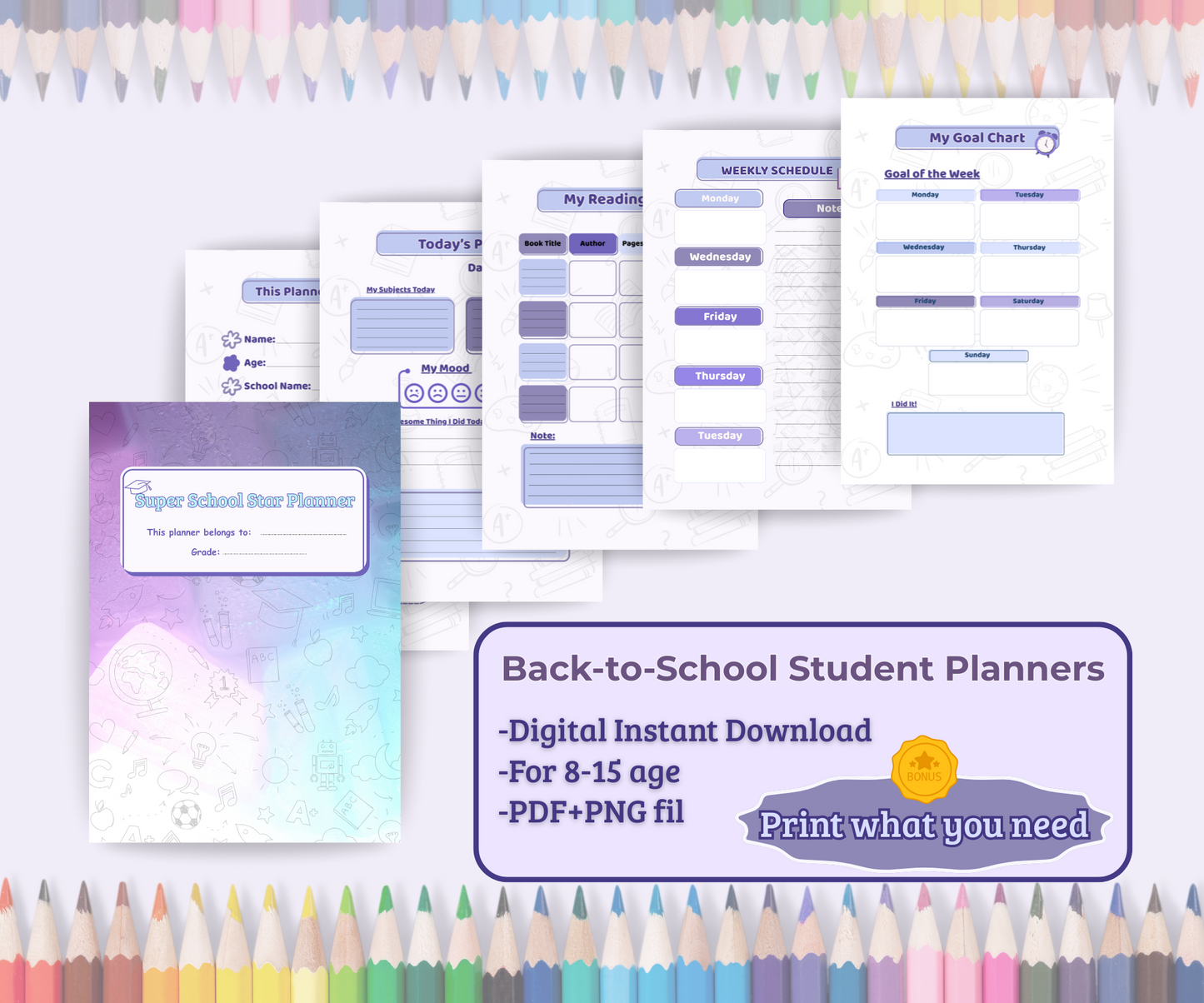 Back to School planner- Plandory