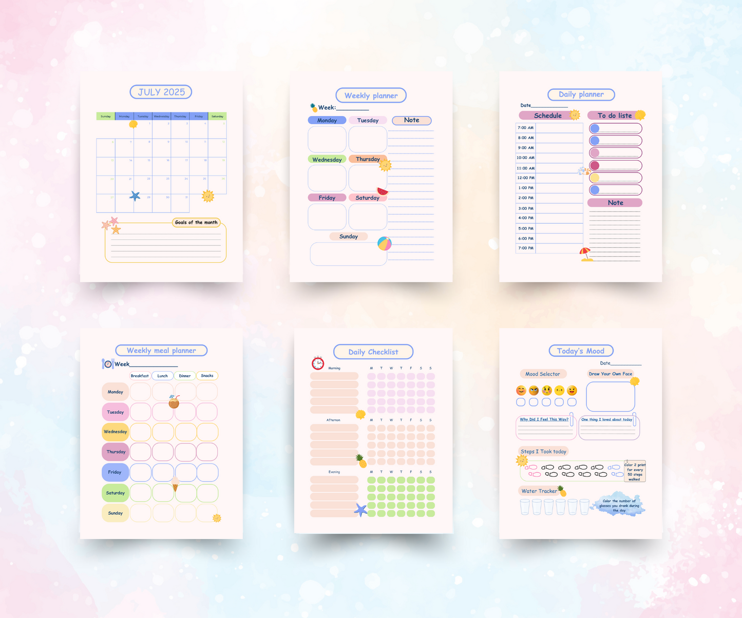 Kids Summer Planner -Plandory