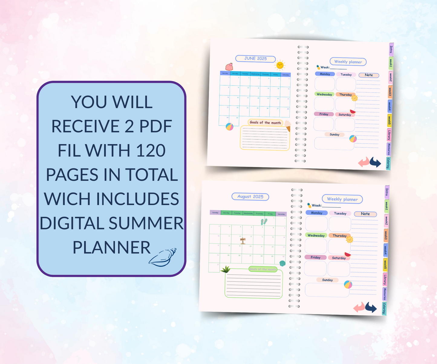 Ipad kids Summer Planner - Plandory