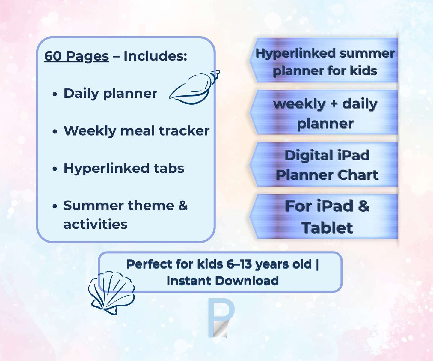 Ipad kids Summer Planner - Plandory
