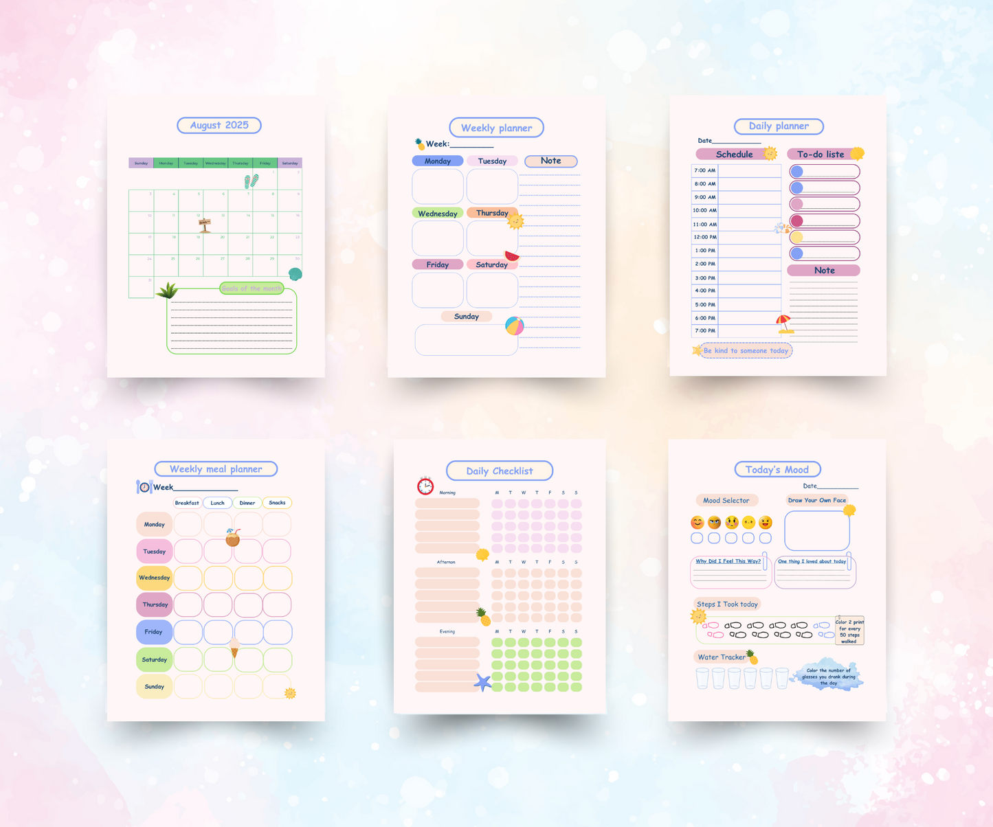 Kids Summer Planner -Plandory