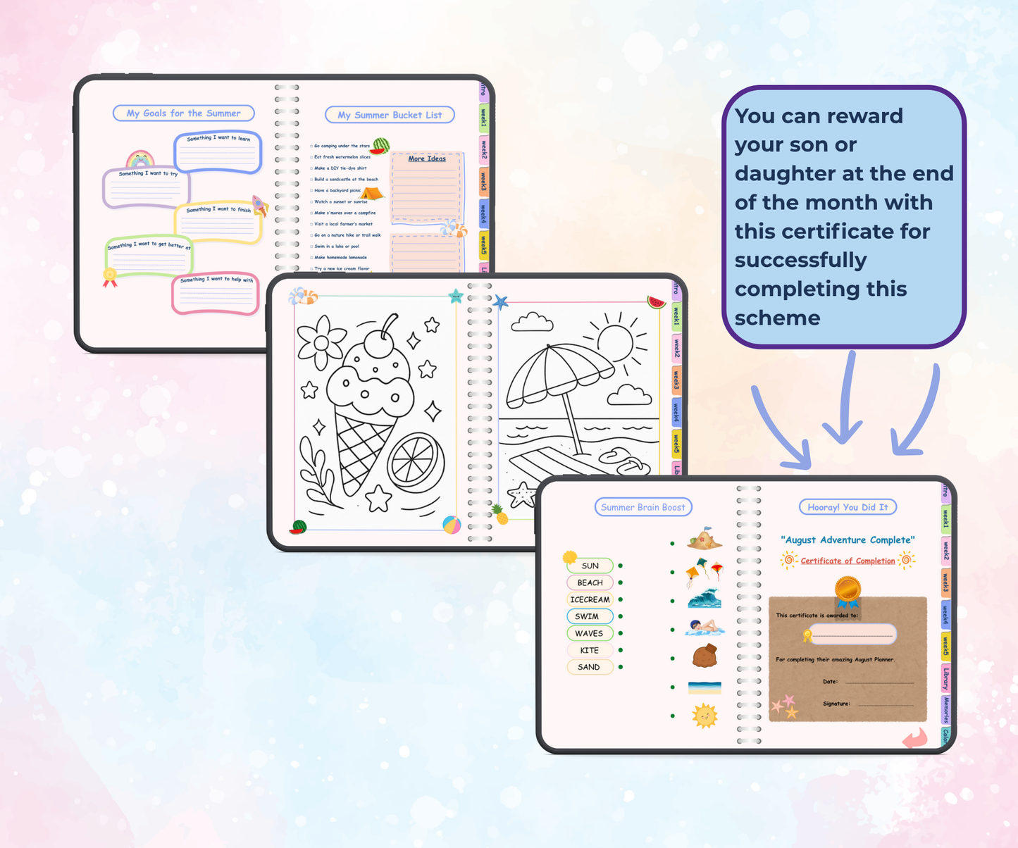 Ipad kids Summer Planner - Plandory