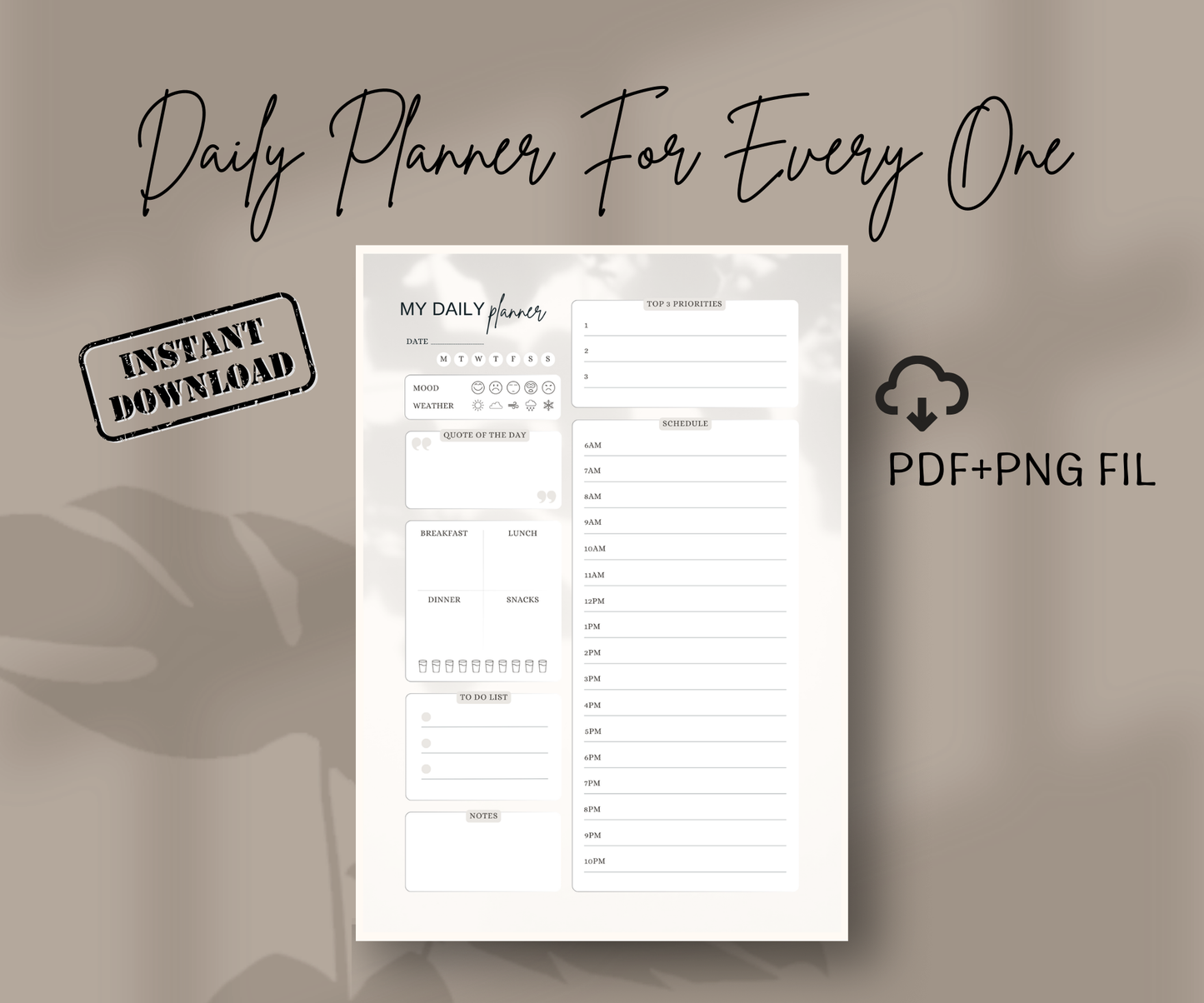 daily planner- Plandory