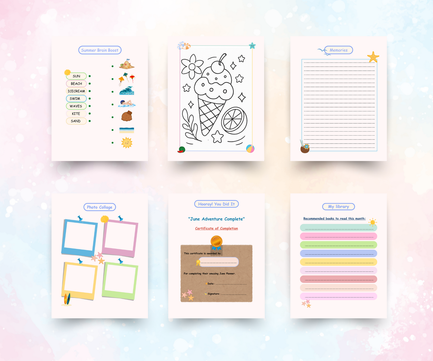 Kids Summer Planner -Plandory